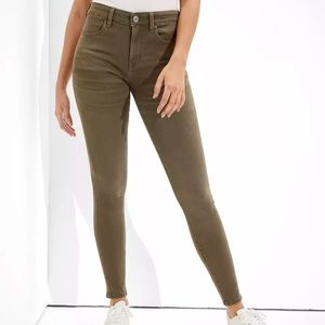 AE Next Level High-Waisted Jeggings in Green